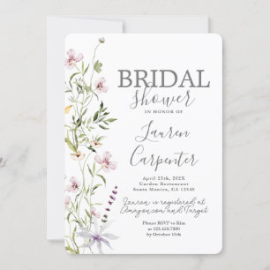 Wildflower Bridal Shower Invitation