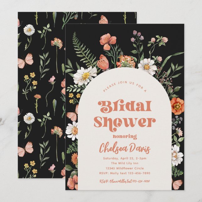 Wildflower Bridal Shower Invitation | Bridal (Front/Back)