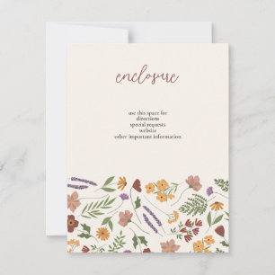 Wildflower Bridal Shower Invitation Insert