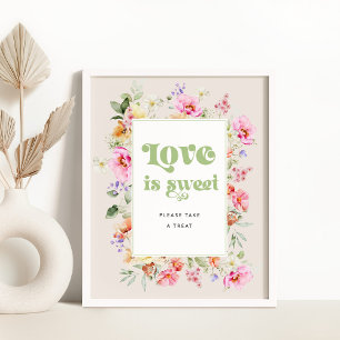 Wildflower bridal shower Love is sweet Poster