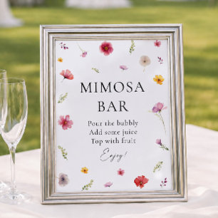 Wildflower Bridal Shower Mimosa Bar Poster