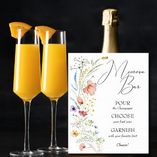 Wildflower Bridal Shower Mimosa Bar Poster