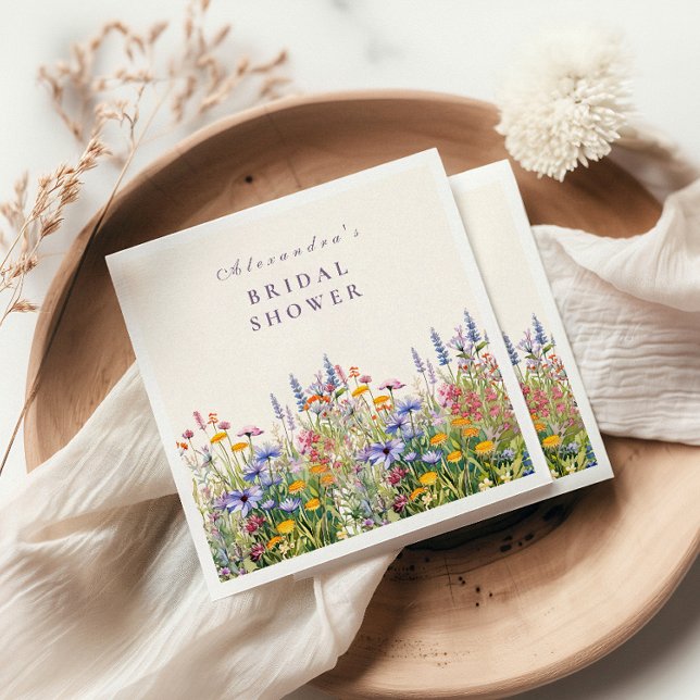 Wildflower Bridal Shower Napkin (Creator Uploaded)