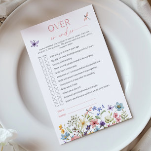 Wildflower Bridal Shower Over or Under game