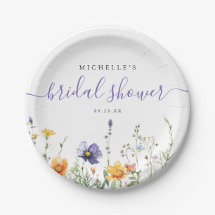 Wildflower Bridal Shower Paper Plate