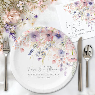 Wildflower Bridal Shower Paper Plate