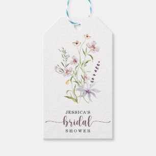 Wildflower Bridal Shower Rustic Floral Favour Gift Tags