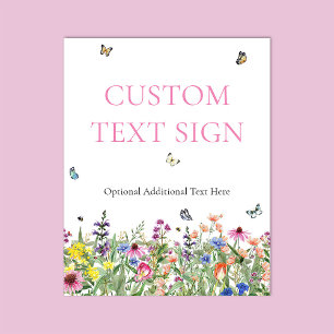  Wildflower Bridal Shower Sign