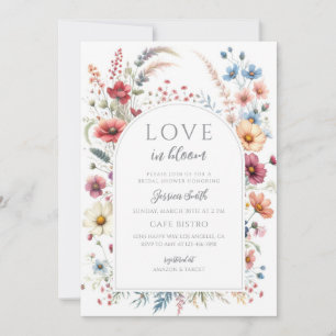 Wildflower Bridal Shower Spring Floral Invitation
