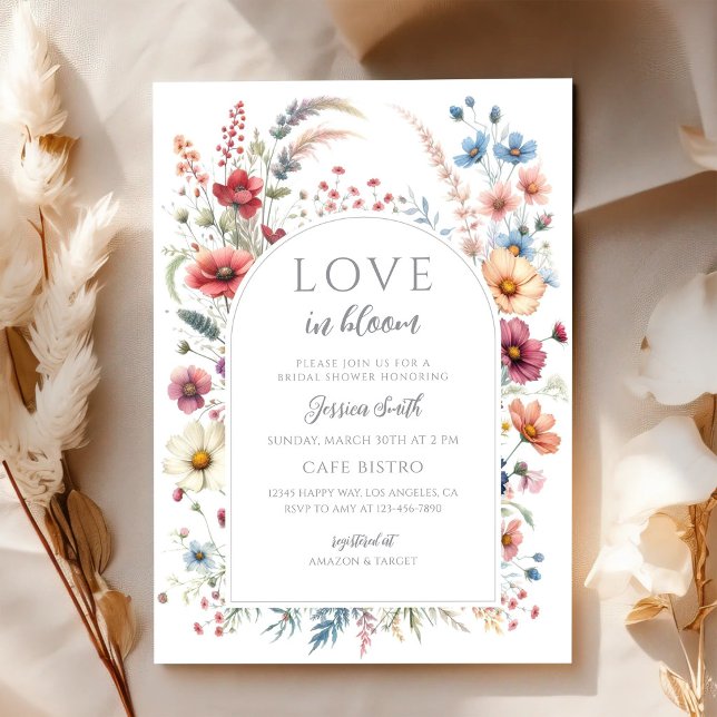 Wildflower Bridal Shower Spring Floral Invitation (Creator Uploaded)