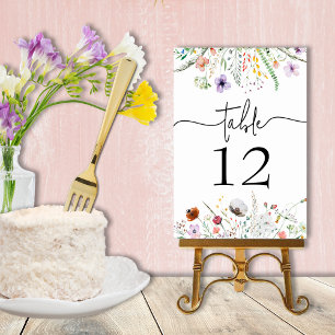 Wildflower Bridal Shower  Table Number