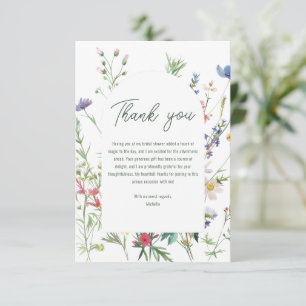 Wildflower Bridal Shower Thank You Card