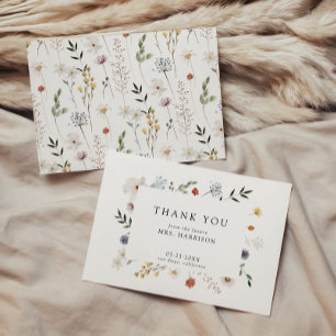 Wildflower Bridal Shower Thank You Card