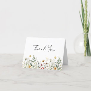 Wildflower Bridal Shower Thank You Card