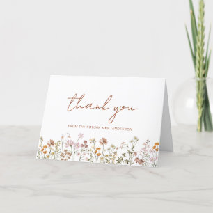 Wildflower Bridal Shower Thank You Future Mrs. Card