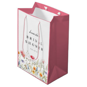 Wildflower Bridal Shower Thank You Medium Gift Bag