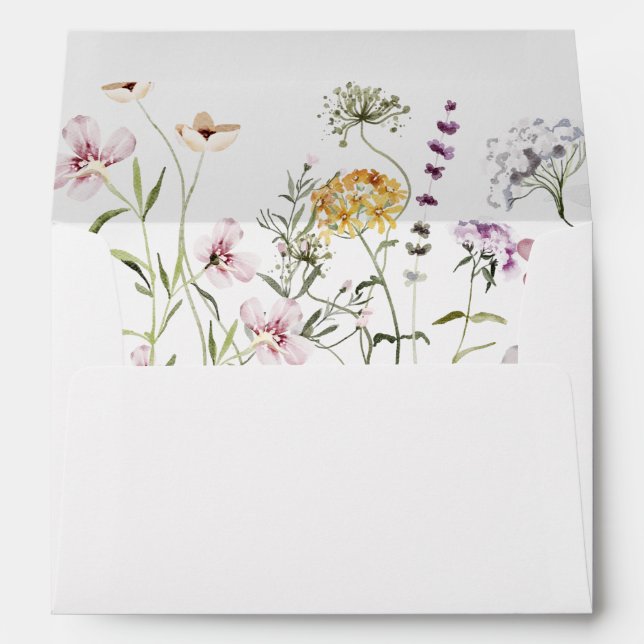 Wildflower Bridal Shower Wedding Envelopes (Back (Bottom))