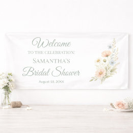 Wildflower Bridal Shower Welcome  Banner