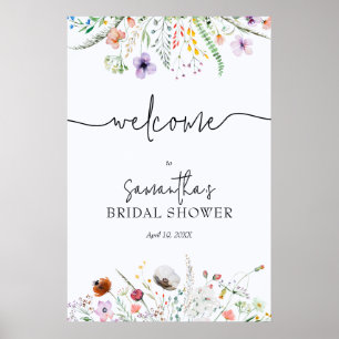 Wildflower Bridal Shower Welcome Poster