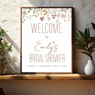 Wildflower Bridal Shower Welcome Sign In Bloom