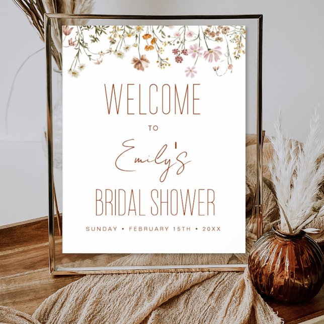 Wildflower Bridal Shower Welcome Sign In Bloom (Creator Uploaded)