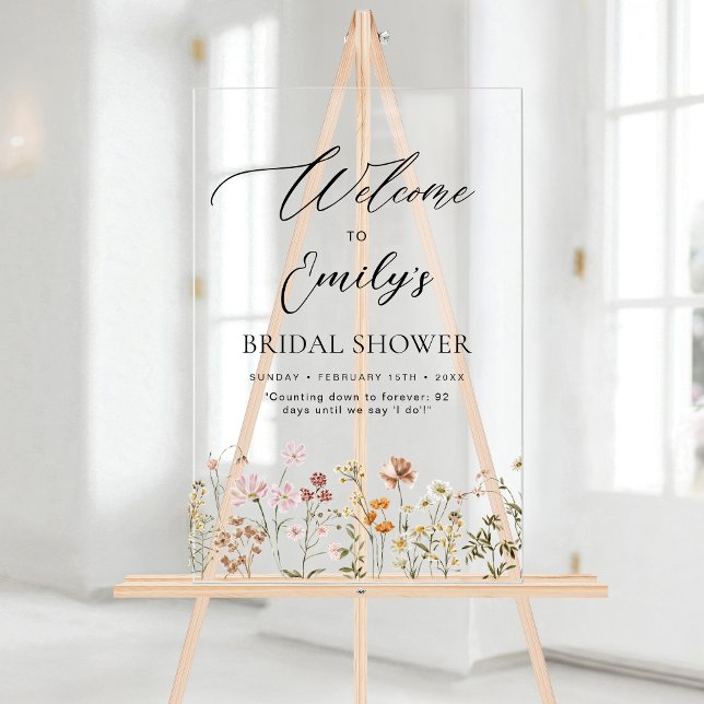 Wildflower Bridal Shower Welcome Sign In Bloom (Creator Uploaded)