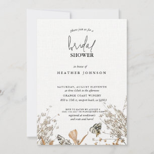 Wildflower Bridal Shower whimsical elegant Invitation
