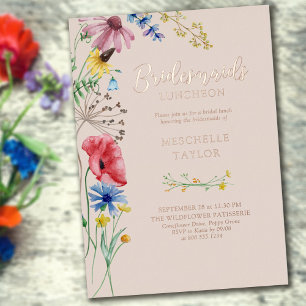 Wildflower Bridesmaids Luncheon Floral Rose Gold