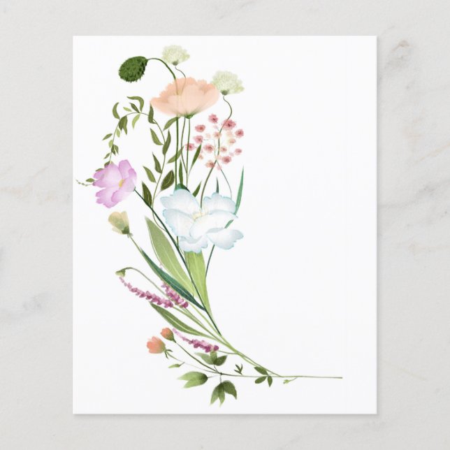 Wildflower bunch scrapbook background (Front)