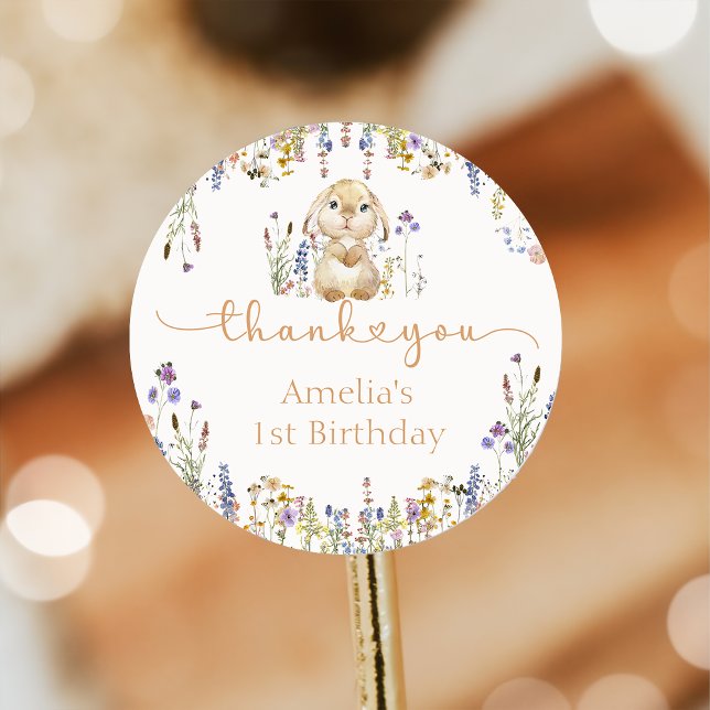 Wildflower Bunny Rabbit Birthday Sticker (Creator Uploaded)