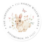 Wildflower Bunny Rabbit Return Address