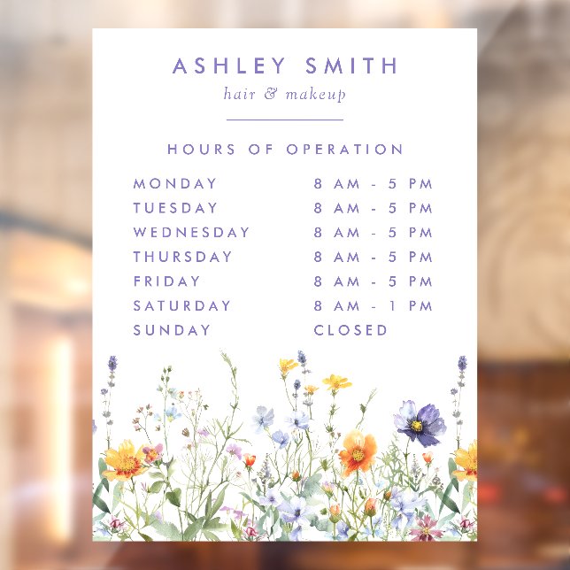 Wildflower Business Hours (Sheet 2)