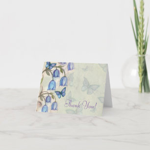 Wildflower Butterflies Floral Wedding Thank You Card