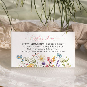 Wildflower Butterfly Baby Shower Display Shower Enclosure Card