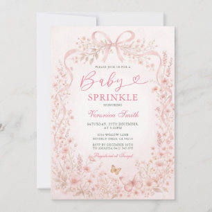 Wildflower Butterfly Baby Sprinkle Invitation