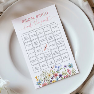 Wildflower Butterfly Bridal Bingo find the guest