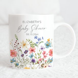 Wildflower Butterfly Garden Baby Shower Coffee Mug