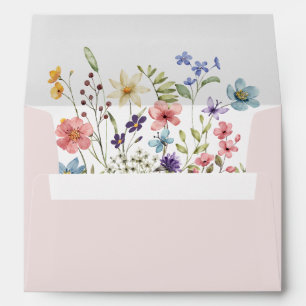 Wildflower Butterfly Garden Baby Shower Envelope