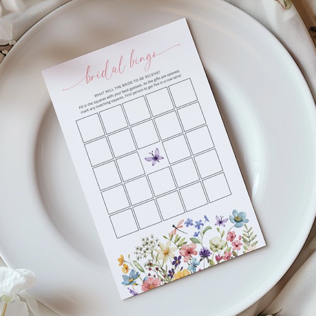 Wildflower Butterfly Garden Bridal Bingo game (Creator Uploaded)