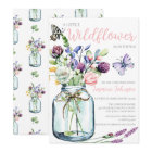 Wildflower Butterfly Glass Jar Bohemian Bouquet