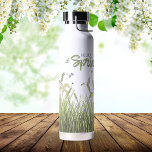 Wildflower Butterfly Hello Spring Personalised Water Bottle<br><div class="desc">Wildflower Butterfly floral hello spring,  water bottle. Features,  template text line for name or short phrase.</div>