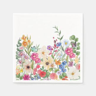 Wildflower butterfly napkin