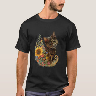 Wildflower Calico Cat T-Shirt