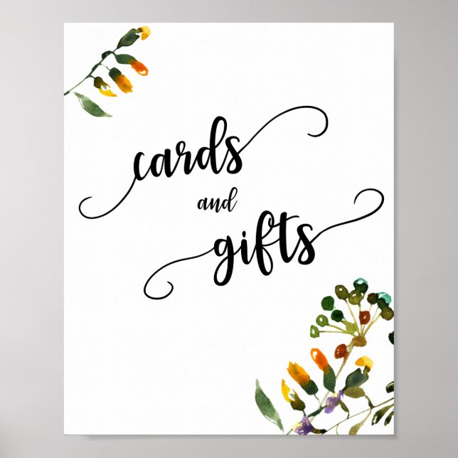 Wildflower cards and gifts sign (Front)