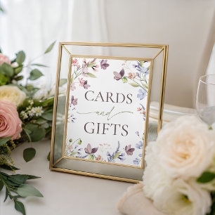 Wildflower Cards and Gifts Table Sign