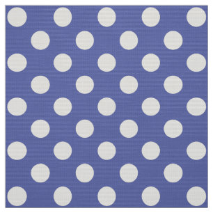 WILDFLOWER - Classic Polka Dots on Nautical Blue Fabric