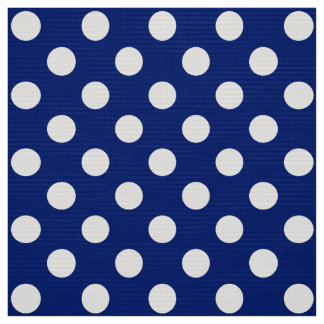 WILDFLOWER - Classic Polka Dots on Nautical Blue Fabric