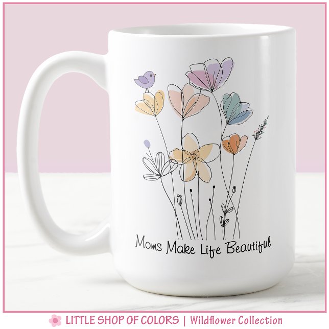 Wildflower Collection Floral Mum Coffee Mug (Creator Uploaded)