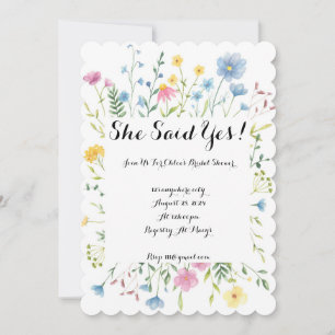 WILDFLOWER COLORFUL BRIDAL SHOWER INVITATION