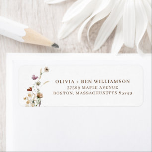 Wildflower Couple Names Simple Return Address